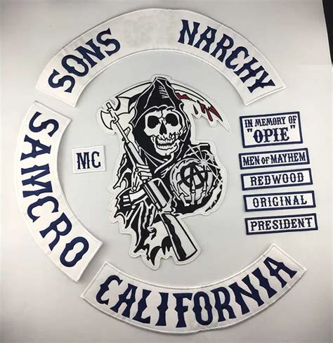 Buy Soa Original Son Of Embroidery Back Patch Anarchy
