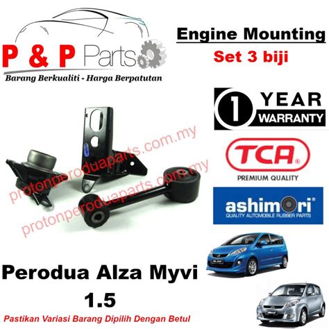 Engine Mounting  3pcs Set  Perodua Alza Myvi 1.5 1 Year Warranty