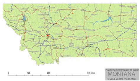 Montana Road Map Free Road Map