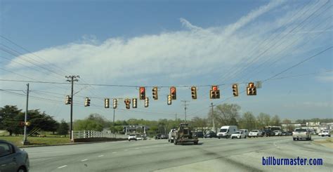 A Traffic Signal In Greenville On Pine Knoll Drive At Wade Hampton
