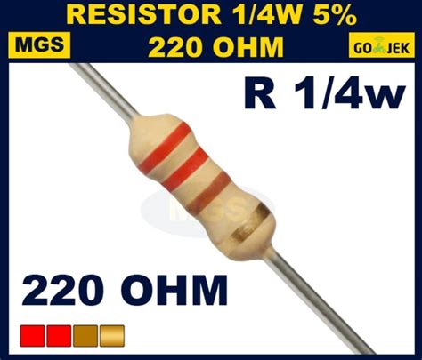 ☑ Kode Warna Resistor 220 Ohm