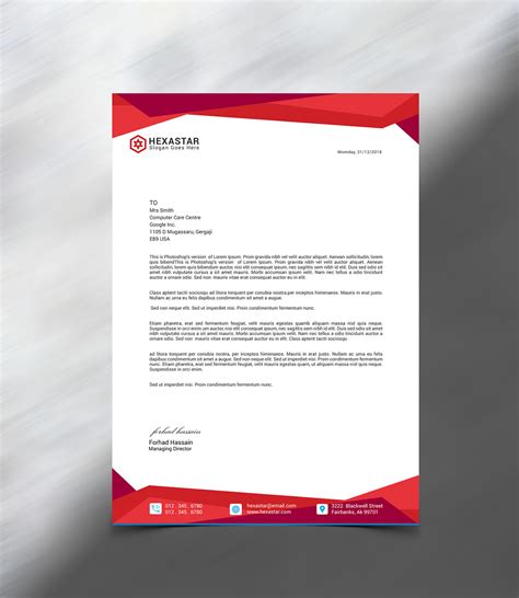 Photoshop Letterhead Template