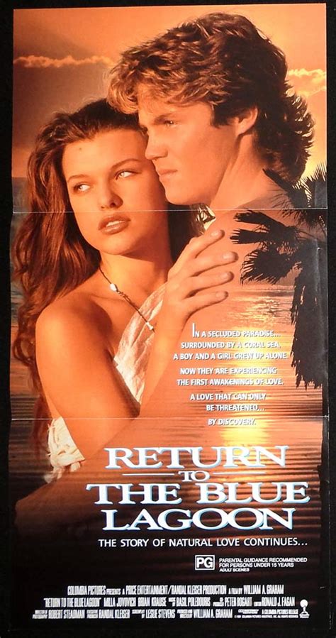 Return To The Blue Lagoon Original Daybill Movie Poster Milla Jovovich