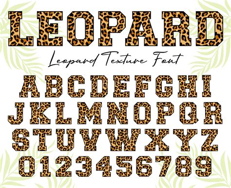 Leopard Font Animal Font Safari Font Leopard Print Font Etsy Uk