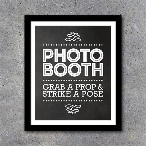 Photo Booth Sign And Directional Signs Printable Instant Etsy