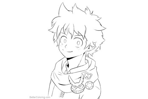 Since we love kids and babies so much we will provide you with free and printable coloring pages! Boku No Hero Academia Coloring Pages Midoriya Izuku Deku ...