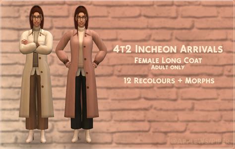 Applews 4t2 Female Long Coat Conversion Another Cc From