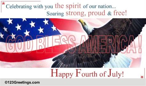 God Bless America Free Happy Fourth Of July Ecards Greeting Cards Greetings
