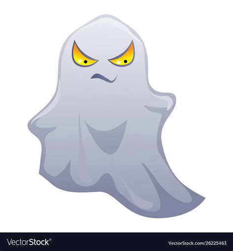 Happy Halloween Angry Ghost Royalty Free Vector Image