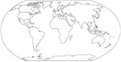Famous How To Draw World Map With Continents Pics World Map Blank