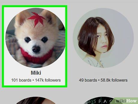 (2) click on a pin made by any pinterest user. 4 Ways to Follow Someone on Pinterest - wikiHow