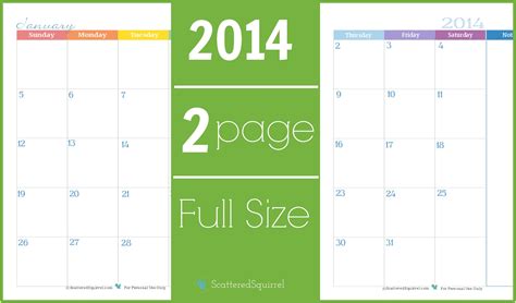 2 Page Printable Blank Calendar Free Calendar Template Printable