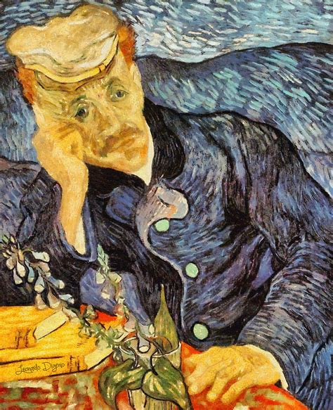 Portrait Of Dr Gachet By Van Gogh Revisited Painting By Leonardo