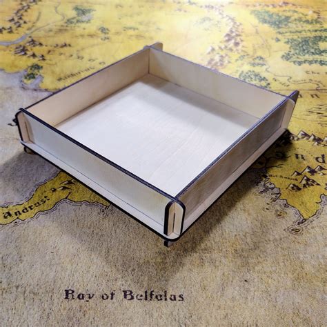 Laser Cut Dice Tray Birch Sanded Dice Tray Dice Bowl Flat Etsy