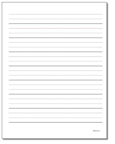 Downloadable 2nd Grade Writing Paper Handwriting Paper Small Lines