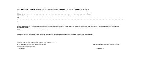 Surat Pengesahan Pendapatan Tanpa Slip Gaji - 6qbzo7oc0xpbem / Tidak