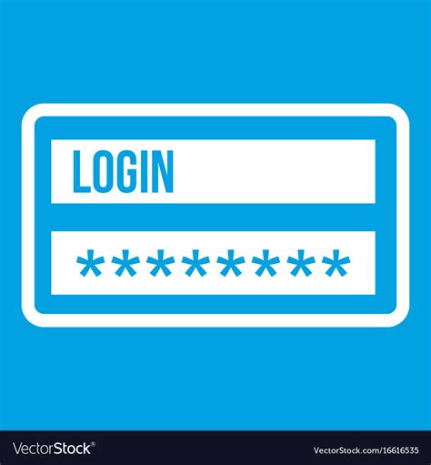 Login And Password Icon White Royalty Free Vector Image