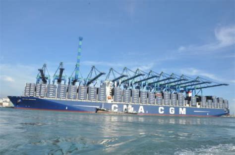 Cma Cgm Largest Container Ship Arrives At Malasyian Port Klang Terminal