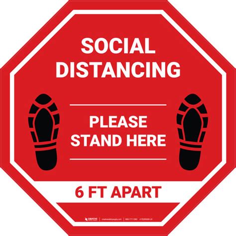 Social Distancing Please Stand Here 6 Ft Apart Shoe Prints Stop Floor