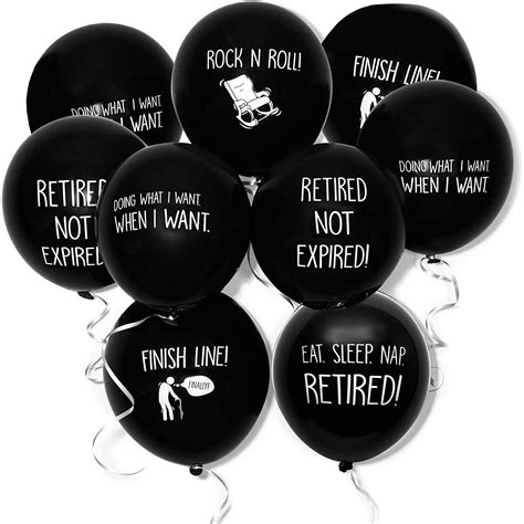 Organize party favors & extras; 50-Pack Latex Balloons in Funny Retirement Sayings for ...