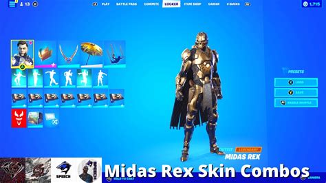 Midas Rex Skin Combos Fortnite Battle Royale Youtube