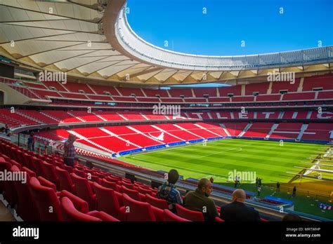 Tour In Wanda Metropolitano Stadium Madrid Spain Stock Photo Alamy