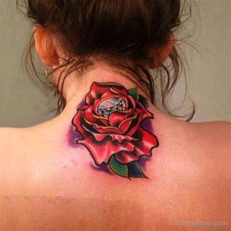 This tattoo covers the nape of the neck and the upper back. 55 Impressive Neck Tattoo