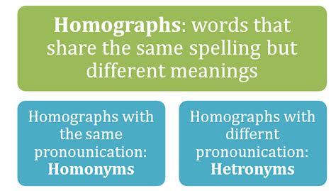 Difference Between Homonyms And Homographs