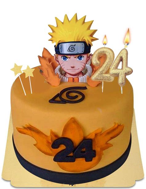 Gâteau Naruto Manga Orange Avec Prénom Et âge Vegan Et Sans Gluten