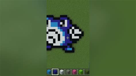 Amazing Pixel Art Of Poliwhirl From PokÉmon Minecraft Shorts Youtube
