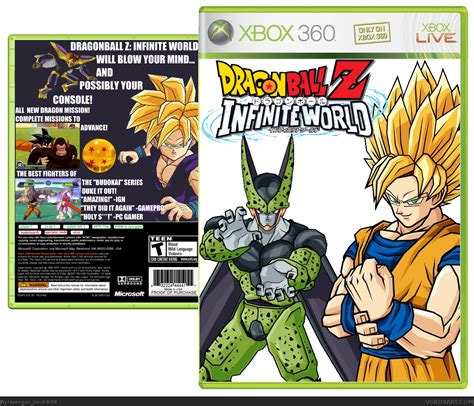 Representing the last title for the playstation 2, dragon ball z: Viewing full size Dragon Ball Z: Infinite World box cover