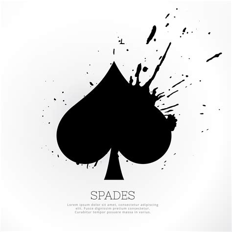 Spades Symbol With Ink Splatter Download Free Vector Art Stock
