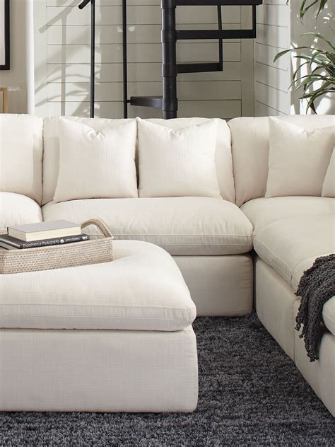 White Sectional Couch In Fronthouse