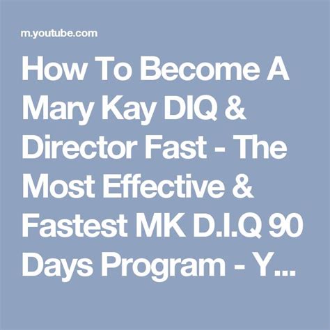 How To Become A Mary Kay Diq And Director Fast The Most Effective