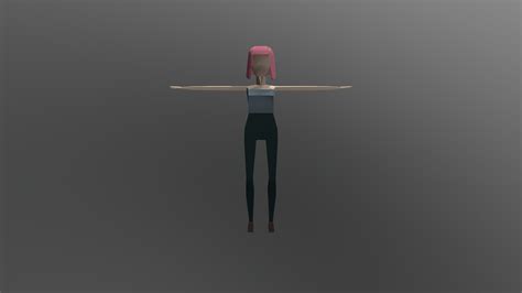 low poly girl character 3d model by michelly fanta9876 [6007b19] sketchfab