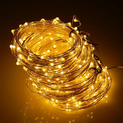20m30m50m Silver Wire 200300500 Leds Warm White Led String Light