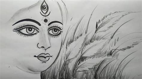 How To Draw Maa Durga Face Pencil Sketch Step By Step For Beginnershow
