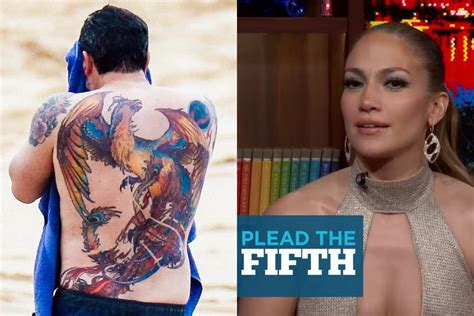 J Lo Mocks Then Ex Ben Afflecks Awful Phoenix Back Tattoo In Old Clip