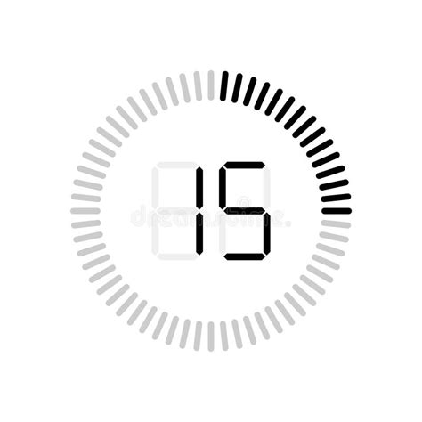 15 Sec 15 Min Fifteen Sec Or Fifteen Min On Timer Icon Of Seconds