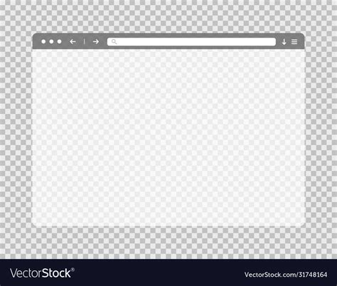 Transparent Web Browser Window Template Royalty Free Vector