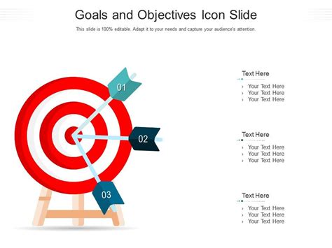 Goals And Objectives Icon Slide Infographic Template Presentation