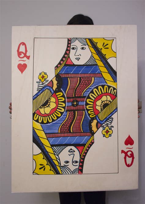 Hand Painted Giant Playing Card On Pantone Canvas Gallery