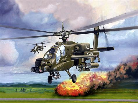 Ah 64 Apache Attack Helicopter Army Military Weapon