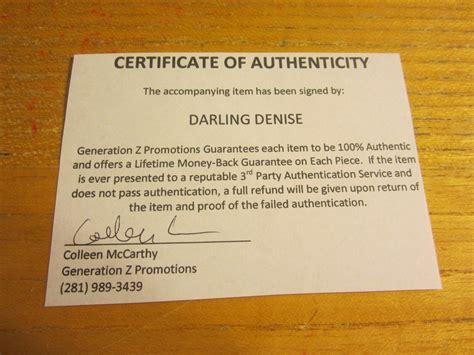 Darling Denise Model Autographed Signed 8 25x10 5 Photograph Ebay