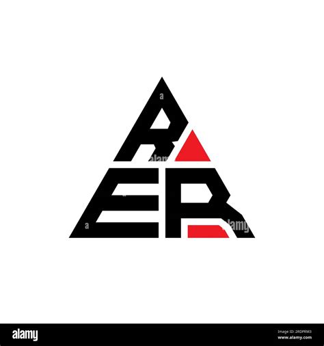 Rer Triangle Letter Logo Design With Triangle Shape Rer Triangle Logo