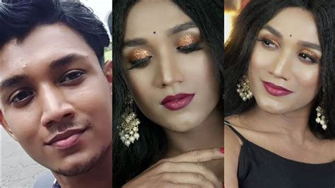 Amazing Male To Female Makeup Tutorial Best Mtf Makeup Transformation Party Makeup Look