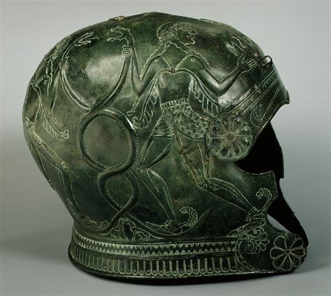 Two Bronze Helmets Greek Cretan Archaic The Metropolitan Museum