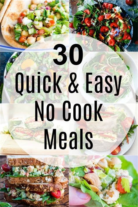 Below are a few of the reasons why we prefer to cook vegetarian meals while camping, plus a bunch of our favorite vegetarian camping recipes. 30 Quick and Easy No Cook Meals - Tons of delicious no ...