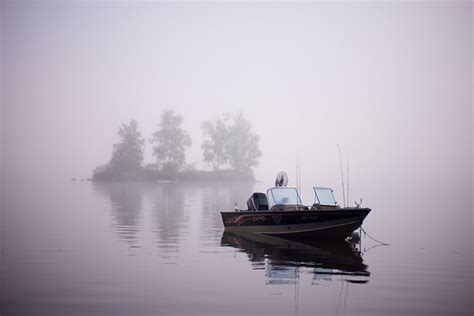 Driftwood Boat On Foggy Morning Boat On Foggy Morning At Flickr