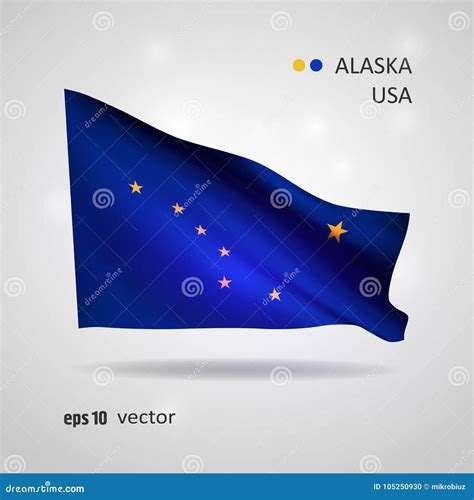 Vector Flag Of Alaska State Stock Vector Illustration Of Culture